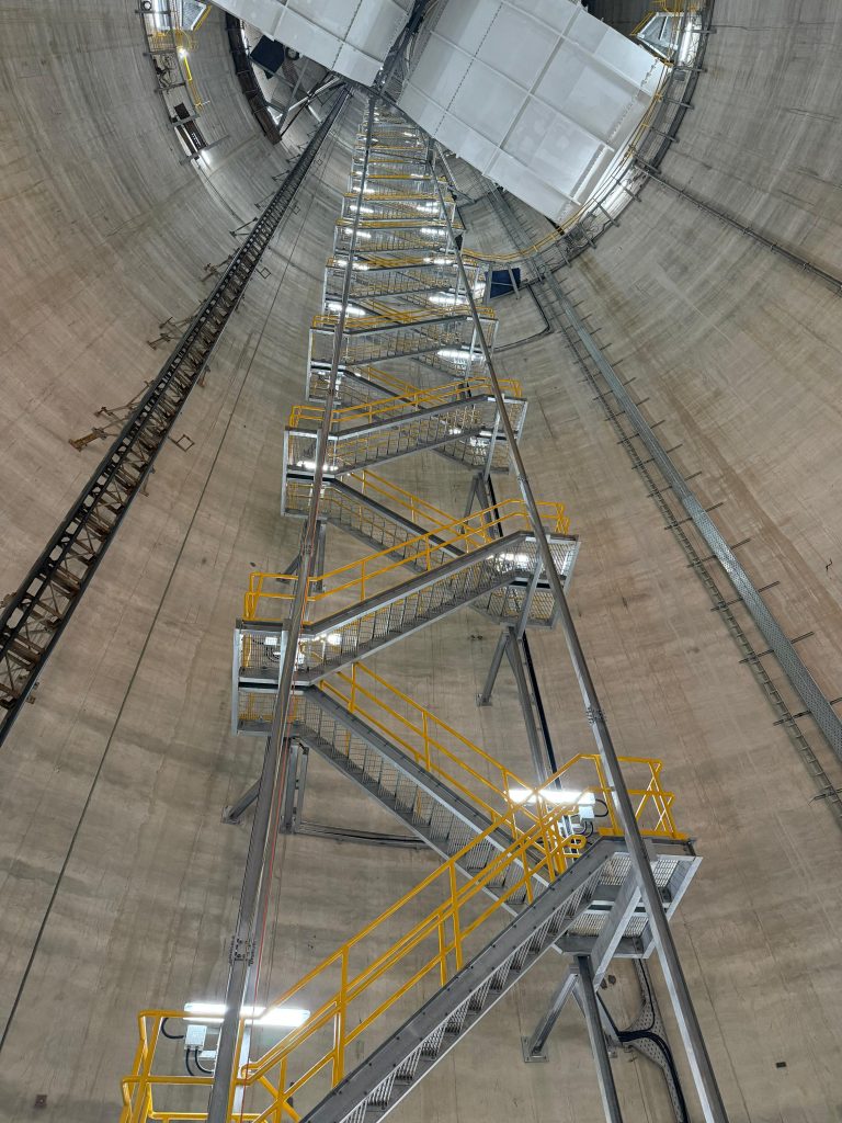 Inside chimney - internal staircase progress update QT1