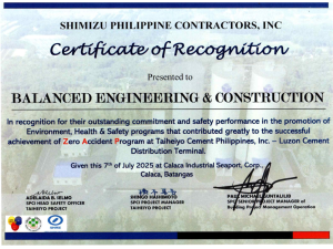 Outstanding commitment and safety performance