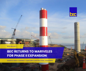 Phase I chimney construction at Mariveles Power Plant