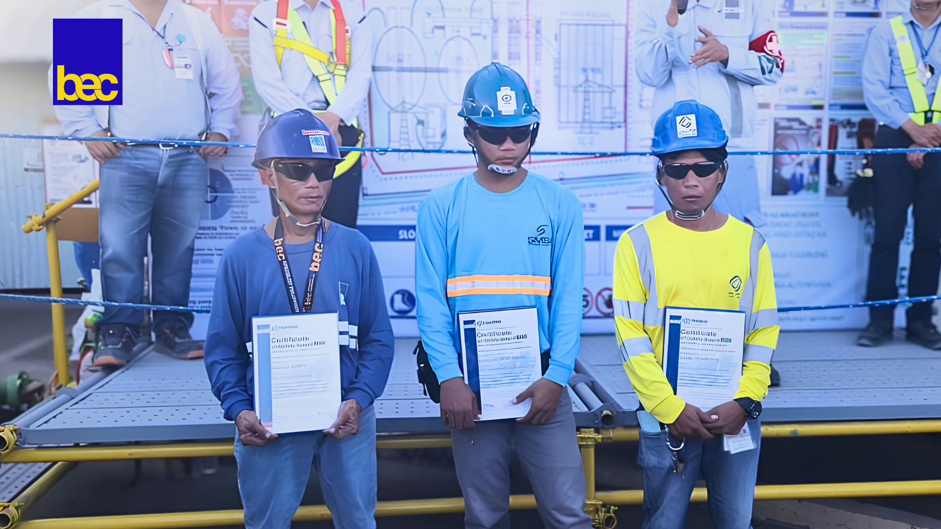 Awards Ceremony for Best Safety Worker March 2026 received from Shimizu on the Taiheiyo Cement Silo Project
