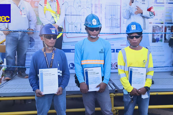Awards Ceremony for Best Safety Worker March 2026 received from Shimizu on the Taiheiyo Cement Silo Project